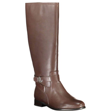 Ralph Lauren Brown Leather Women Boot - Hilstor