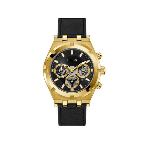 Guess Black Leather Watch - Hilstor