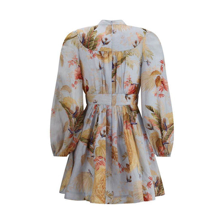 Zimmermann Ascension Plunge Mini Dress - Hilstor