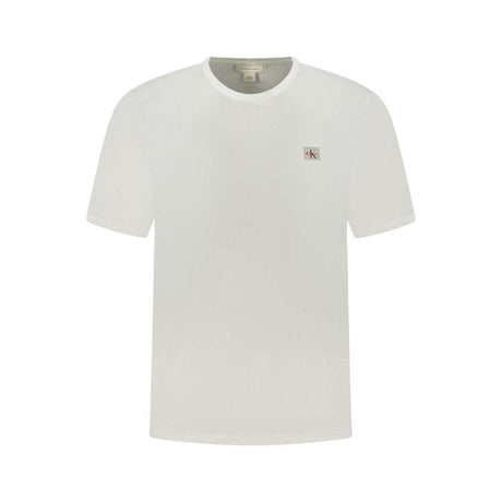 Calvin Klein White Cotton Men T-Shirt - Hilstor