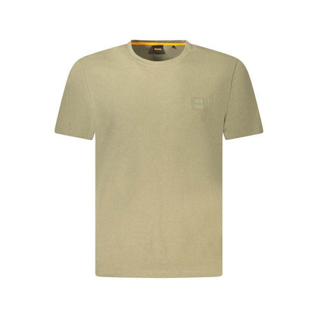Hugo Boss Green Cotton Men T-Shirt - Hilstor