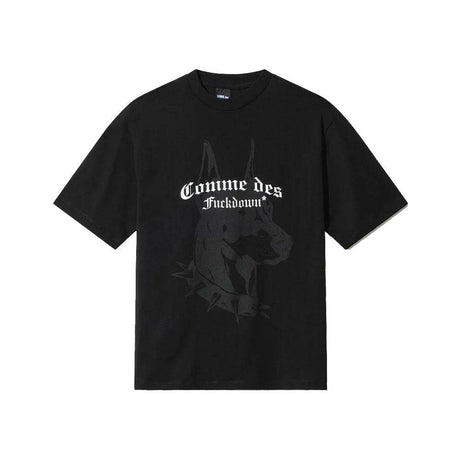 Comme Des Fuckdown Black Cotton Women T-Shirt - Hilstor