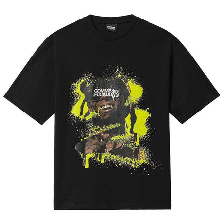 Comme Des Fuckdown Black Cotton T-Shirt - Hilstor