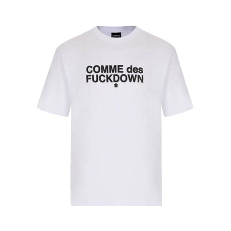 Comme Des Fuckdown White Cotton T-Shirt - Hilstor