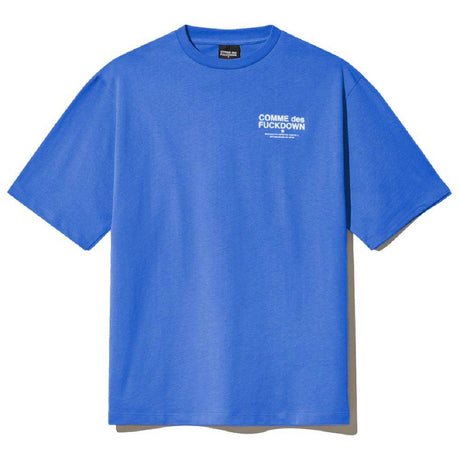 Comme Des Fuckdown Blue Cotton T-Shirt - Hilstor
