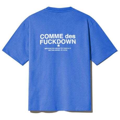 Comme Des Fuckdown Blue Cotton T-Shirt - Hilstor