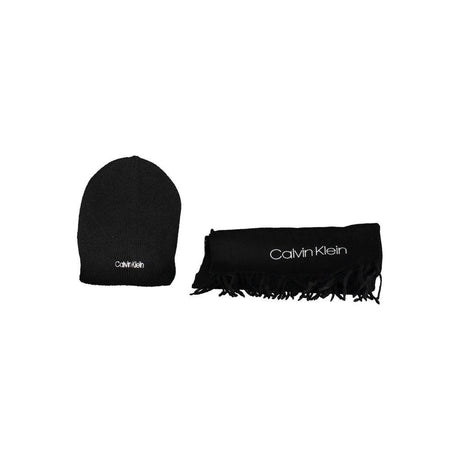 Calvin Klein Black Polyester Scarf - Hilstor