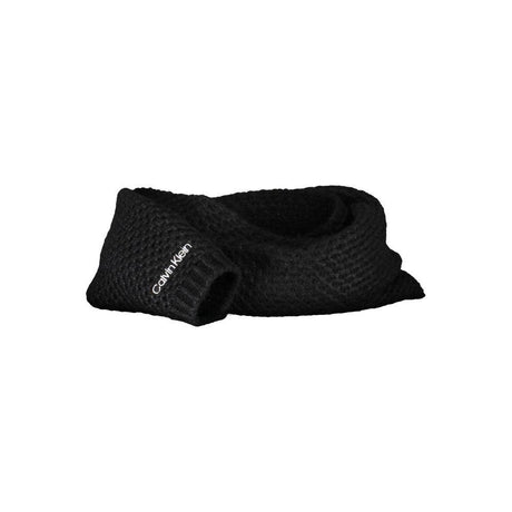 Calvin Klein Black Alpaca Wool Scarf - Hilstor