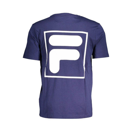 Fila Blue Cotton T-Shirt - Hilstor