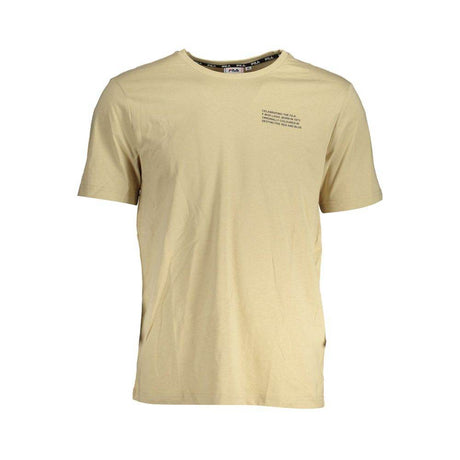 Fila Beige Cotton T-Shirt - Hilstor