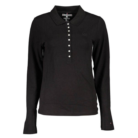 Tommy Hilfiger Black Cotton Polo Shirt - Hilstor