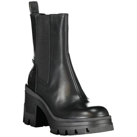 Calvin Klein Black Leather Women Boot - Hilstor