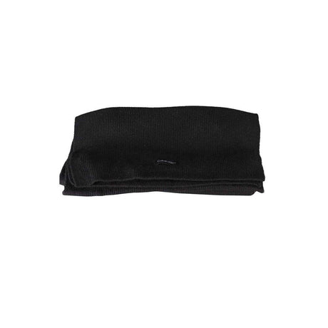Calvin Klein Black Cotton Scarf - Hilstor