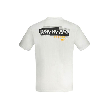 Napapijri White Cotton T-Shirt - Hilstor