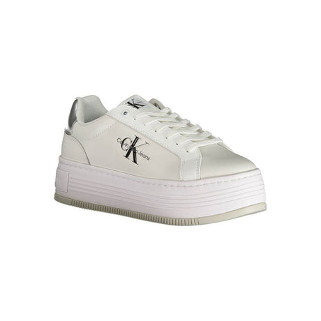 Calvin Klein White Polyester Sneaker - Hilstor