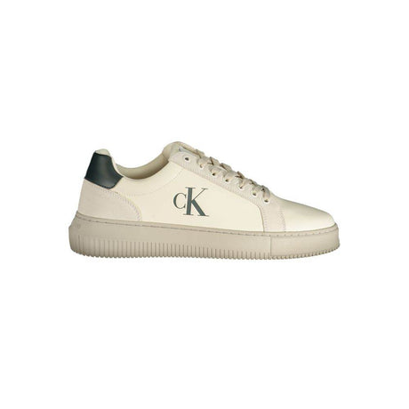 Calvin Klein White Polyester Sneaker - Hilstor