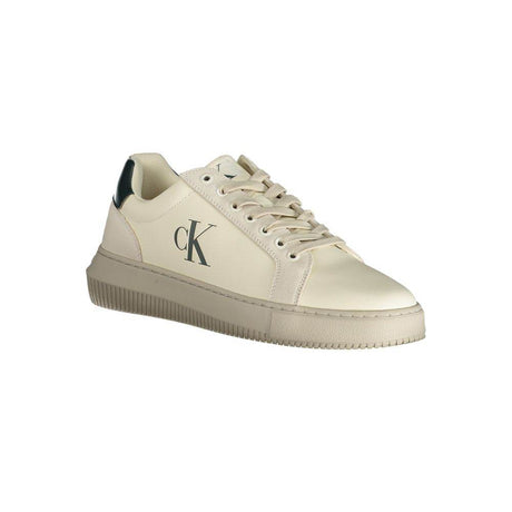 Calvin Klein White Polyester Sneaker - Hilstor