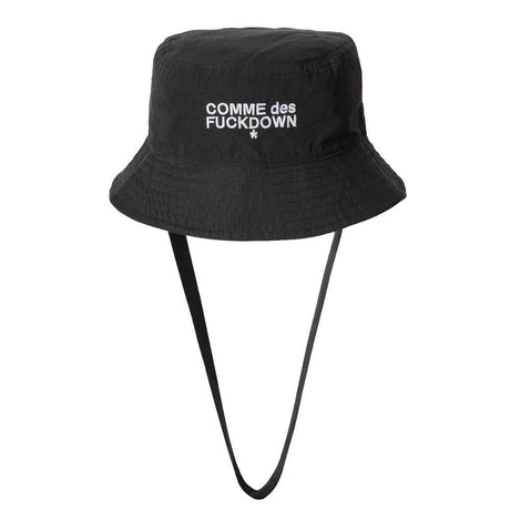 Comme Des Fuckdown Black Polyester Men Fisherman Hat - Hilstor