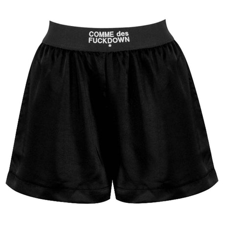 Comme Des Fuckdown Black Polyester Short - Hilstor