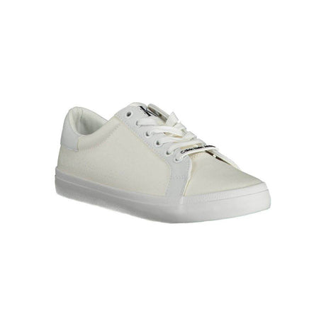 Calvin Klein White Cotton Sneaker - Hilstor