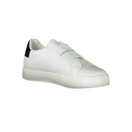Calvin Klein White Polyester Sneaker - Hilstor