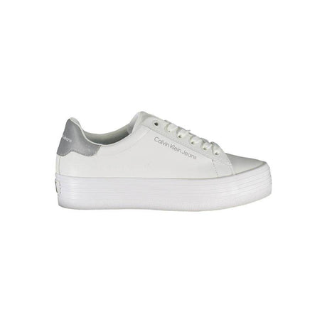 Calvin Klein White Polyester Sneaker - Hilstor