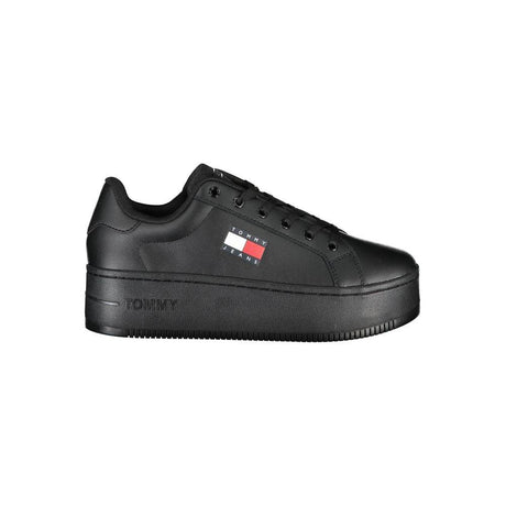 Tommy Hilfiger Black Polyester Sneaker - Hilstor