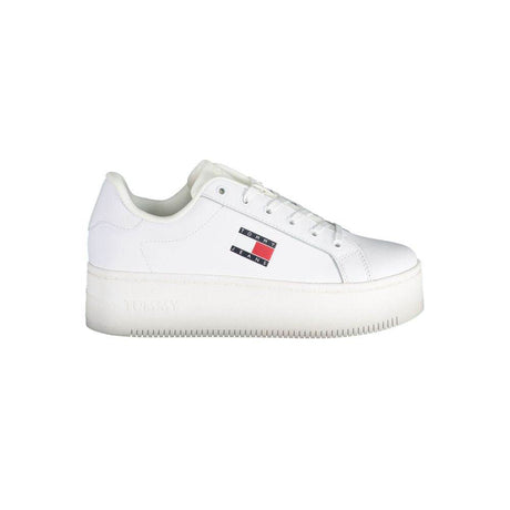 Tommy Hilfiger White Polyester Sneaker - Hilstor