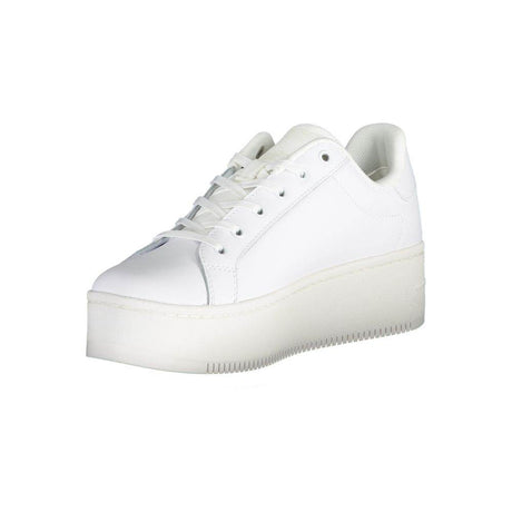 Tommy Hilfiger White Polyester Sneaker - Hilstor