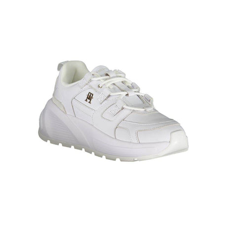 Tommy Hilfiger White Polyester Sneaker - Hilstor
