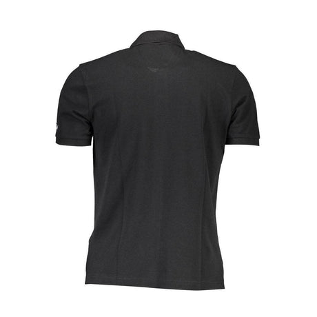 La Martina Black Cotton Polo Shirt - Hilstor