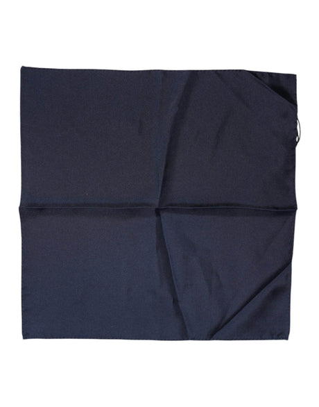 Dolce & Gabbana Dark Blue Silk Square Men Foulard Scarf - Hilstor