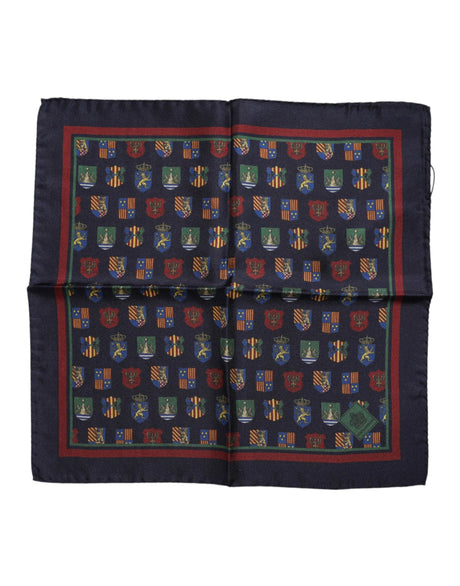 Dolce & Gabbana Multicolor Medals Square Foulard Scarf - Hilstor