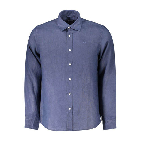 North Sails Blue Linen Shirt - Hilstor