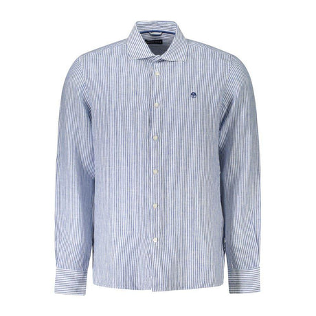 North Sails Blue Linen Shirt - Hilstor
