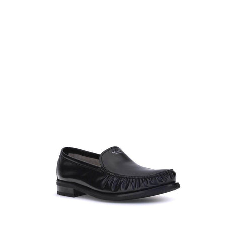 Prada Brushed Leather Loafers - Hilstor