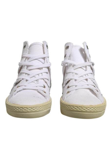 Maison Margiela White Lace Up Mid Top Women Sneakers Shoes - Hilstor