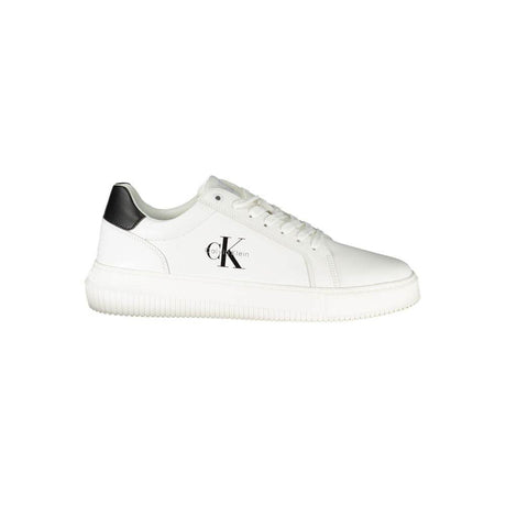 Calvin Klein White Leather Men Sneaker - Hilstor