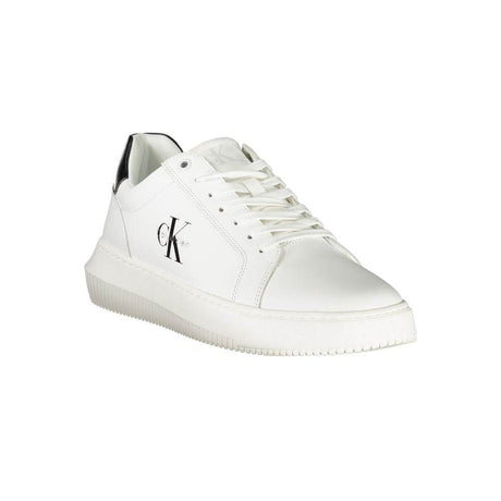 Calvin Klein White Leather Men Sneaker - Hilstor