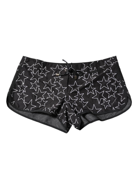 Dolce & Gabbana Black Star Print Beachwear Shorts Swimwear - Hilstor