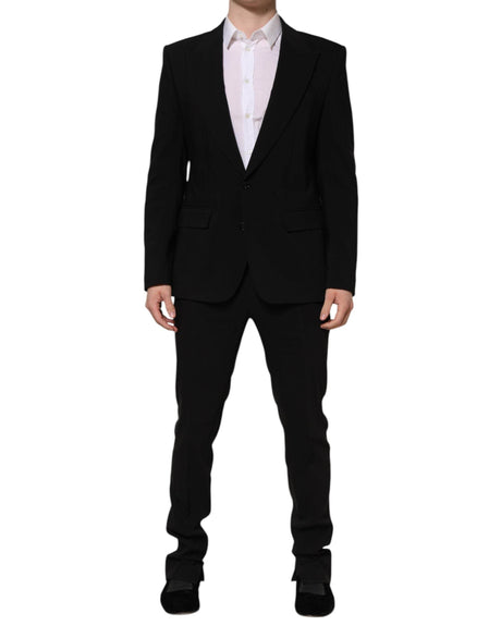 Dolce & Gabbana Black MARTINI Single Breasted 2 Piece Suit - Hilstor