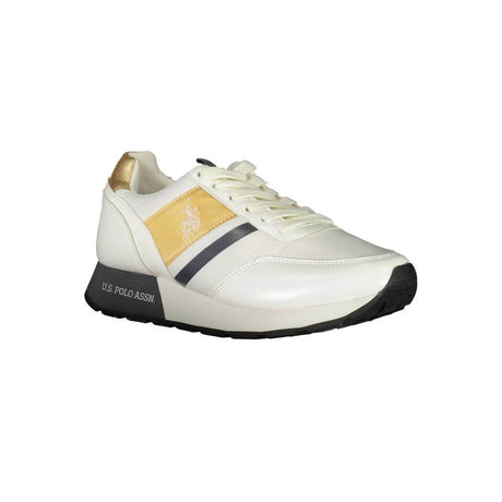 U.S. POLO ASSN. White Polyester Sneaker - Hilstor