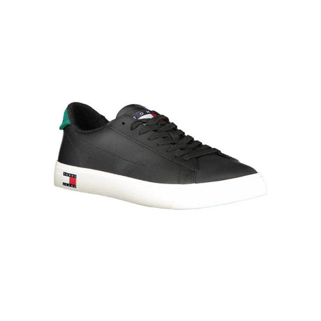 Tommy Hilfiger Black Polyester Sneaker - Hilstor