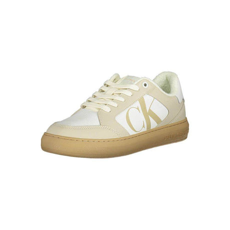 Calvin Klein White Polyester Sneaker - Hilstor