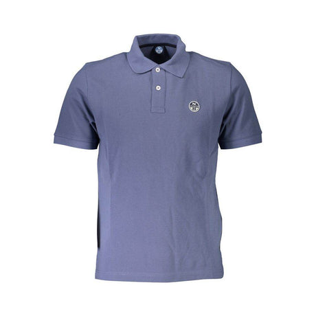North Sails Blue Cotton Polo Shirt - Hilstor