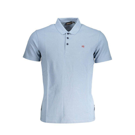 Napapijri Blue Cotton Polo Shirt - Hilstor