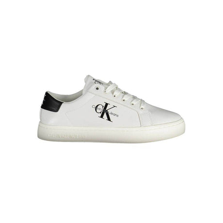 Calvin Klein White Polyester Sneaker - Hilstor