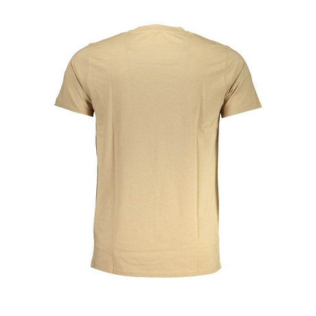 Cavalli Class Beige Cotton T-Shirt - Hilstor