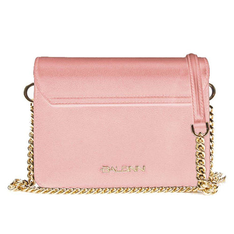Baldinini Trend Pink Calfskin Handbag - Hilstor