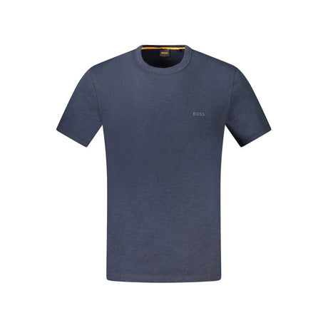 Hugo Boss Blue Cotton T-Shirt - Hilstor